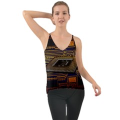 Processor Cpu Board Circuits Chiffon Cami by Sudhe