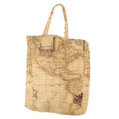 Map Discovery America Ship Train Giant Grocery Tote by Sudhe
