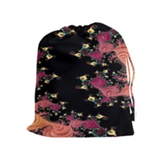 Fractal Fantasy Art Design Swirl Drawstring Pouch (xl) by Sudhe