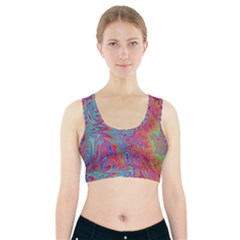Fractal Bright Fantasy Design Sports Bra With Pocket by Sudhe