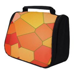 Background Pattern Of Orange Mosaic Full Print Travel Pouch (small) by Sudhe