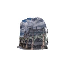 Architecture Big Ben Bridge Buildings Drawstring Pouch (small) by Sudhe
