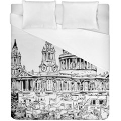 Line Art Architecture Church Duvet Cover (california King Size) by Sudhe
