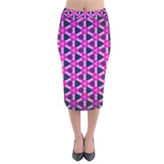Digital Art Art Artwork Abstract Velvet Midi Pencil Skirt by Pakrebo