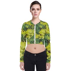 Garden Of The Phoenix Long Sleeve Zip Up Bomber Jacket by Riverwoman