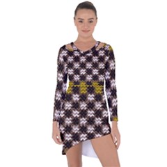 Graphics Wallpaper Desktop Assembly Asymmetric Cut-out Shift Dress by Pakrebo
