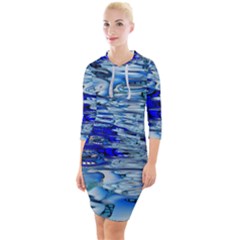 Graphics Wallpaper Desktop Assembly Quarter Sleeve Hood Bodycon Dress by Pakrebo