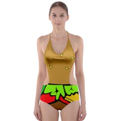 Hamburger Cheeseburger Fast Food Cut-out One Piece Swimsuit by Sudhe