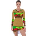 Hamburger Cheeseburger Fast Food Asymmetric Cut-Out Shift Dress View1