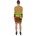 Hamburger Cheeseburger Fast Food Asymmetric Cut-Out Shift Dress View2