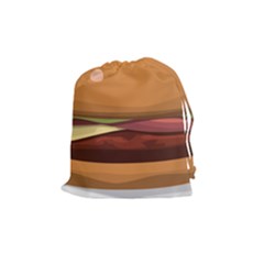 Hamburger Cheeseburger Burger Lunch Drawstring Pouch (medium) by Sudhe
