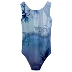 Wonderful Elegant Floral Design Kids  Cut-out Back One Piece Swimsuit by FantasyWorld7