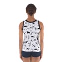 Petroglyph Runic Cavemen Nordic Black Paleo Drawings Pattern Sport Tank Top  View2