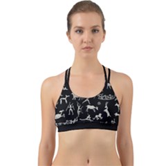 Petroglyph Nordic Beige And Black Background Petroglyph Nordic Beige And Black Background Back Web Sports Bra by snek