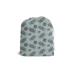 Tropical Pattern Drawstring Pouch (medium) by LoolyElzayat