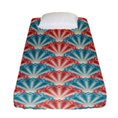 Seamless Patter Peacock Feathers Fitted Sheet (single Size) by Pakrebo