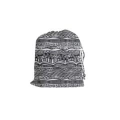Ethno Seamless Pattern Drawstring Pouch (small) by Pakrebo