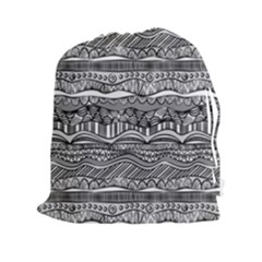 Ethno Seamless Pattern Drawstring Pouch (xxl) by Pakrebo