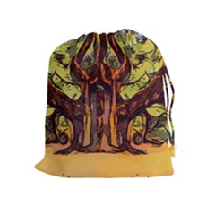 Tree Monster Maestro Landscape Drawstring Pouch (xl) by Pakrebo