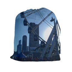 Navy Pier Chicago Drawstring Pouch (xxl) by Riverwoman