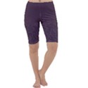 Organic Olive Leaves Pattern Hand drawn Purple Red Wine Cropped Leggings  View1