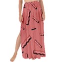 Funny Bacon Slices Pattern infidel vintage red meat background  Maxi Chiffon Tie-Up Sarong View1