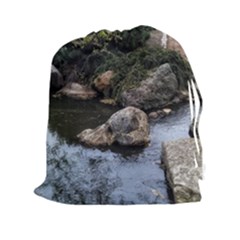 Garden Of The Phoenix Drawstring Pouch (xxl) by Riverwoman
