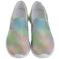 Pastel Mermaid Sparkles Men s Lightweight Slip Ons by retrotoomoderndesigns