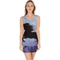 Wonderful Black Horse Silhouette On Vintage Background Bodycon Dress View1