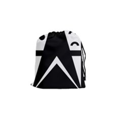Black And White Geometric Design Drawstring Pouch (small) by yoursparklingshop