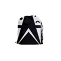 Black And White Geometric Design Drawstring Pouch (Small) View1