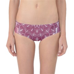 Cranberry Striped Mandala - Classic Bikini Bottoms by WensdaiAmbrose