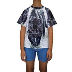 Panther Kids  Short Sleeve Swimwear by kot737