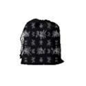 Black And White Ethnic Design Print Drawstring Pouch (Medium) View2