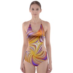 Electric Field Art Lii Cut-out One Piece Swimsuit by okhismakingart