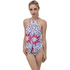 Flaming Sun Abstract Go With The Flow One Piece Swimsuit by okhismakingart