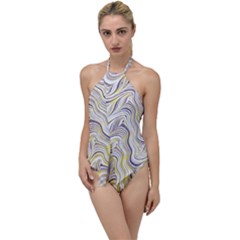 Electric Field Art Xxxvii Go With The Flow One Piece Swimsuit by okhismakingart