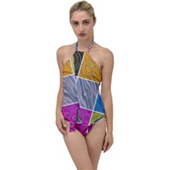 Electric Field Art Collage Ii Go With The Flow One Piece Swimsuit by okhismakingart