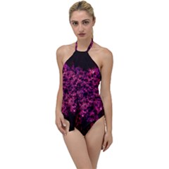 Queen Annes Lace In Red Go With The Flow One Piece Swimsuit by okhismakingart