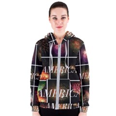 America Women s Zipper Hoodie by okhismakingart