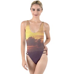 Early Sunset High Leg Strappy Swimsuit by okhismakingart
