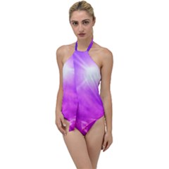 Purple Sun Go With The Flow One Piece Swimsuit by okhismakingart