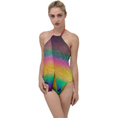 Rainbow Streaks Go With The Flow One Piece Swimsuit by okhismakingart