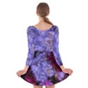 Hydrangea Arrangement II (Blue Tint) Long Sleeve Velvet Skater Dress View2