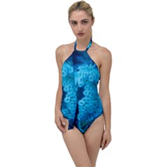 Blue Closing Queen Annes Lace Go With The Flow One Piece Swimsuit by okhismakingart