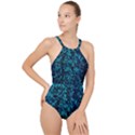 Sidewalk Flower High Neck One Piece Swimsuit View1