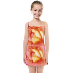 Light Orange And Pink Rose Kids  Summer Sun Dress by okhismakingart