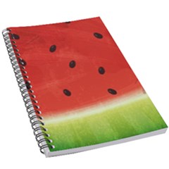 Juicy Paint Texture Watermelon Red And Green Watercolor 5 5  X 8 5  Notebook by genx