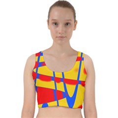 Graphic Design Graphic Design Velvet Racer Back Crop Top by Pakrebo