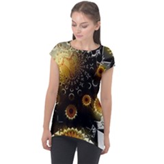 Star Mystical Fantasy Cap Sleeve High Low Top by Pakrebo
